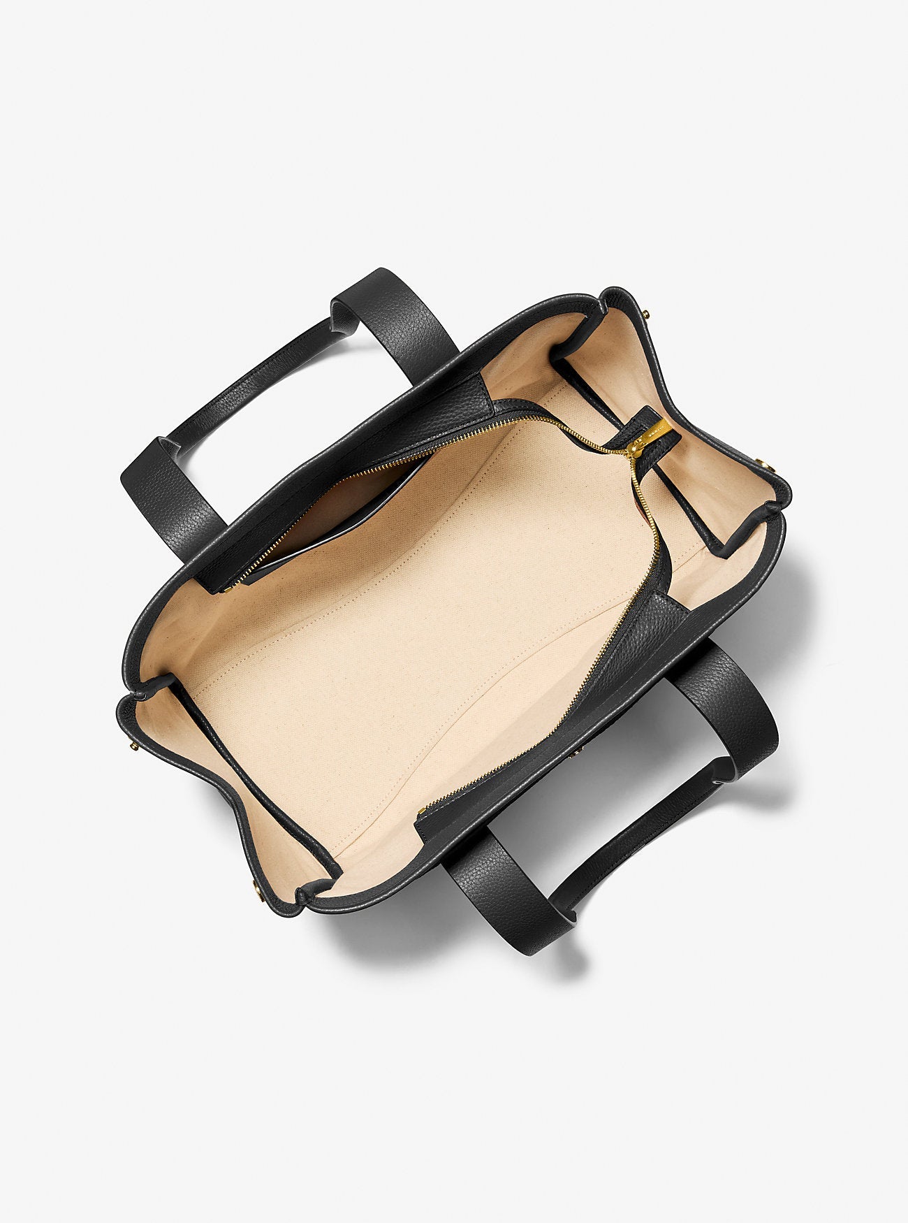 Romee Large Pebbled Leather Tote Bag Black Black