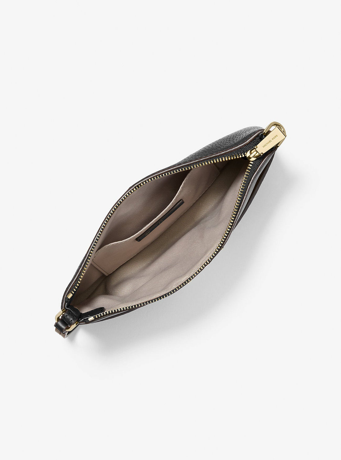 Jet Set Medium Pebbled Leather Wristlet Black Black