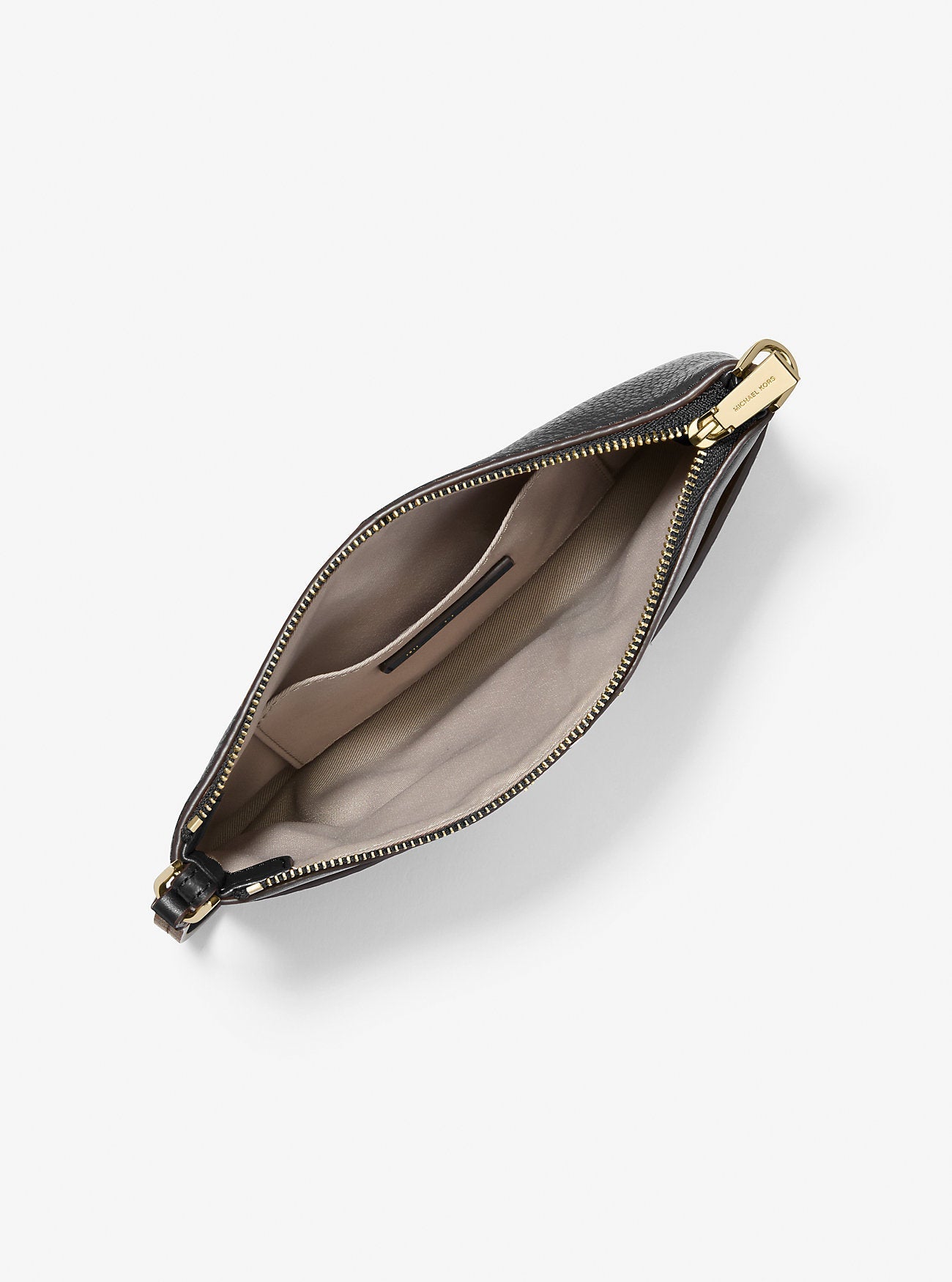Jet Set Medium Pebbled Leather Wristlet Black Black