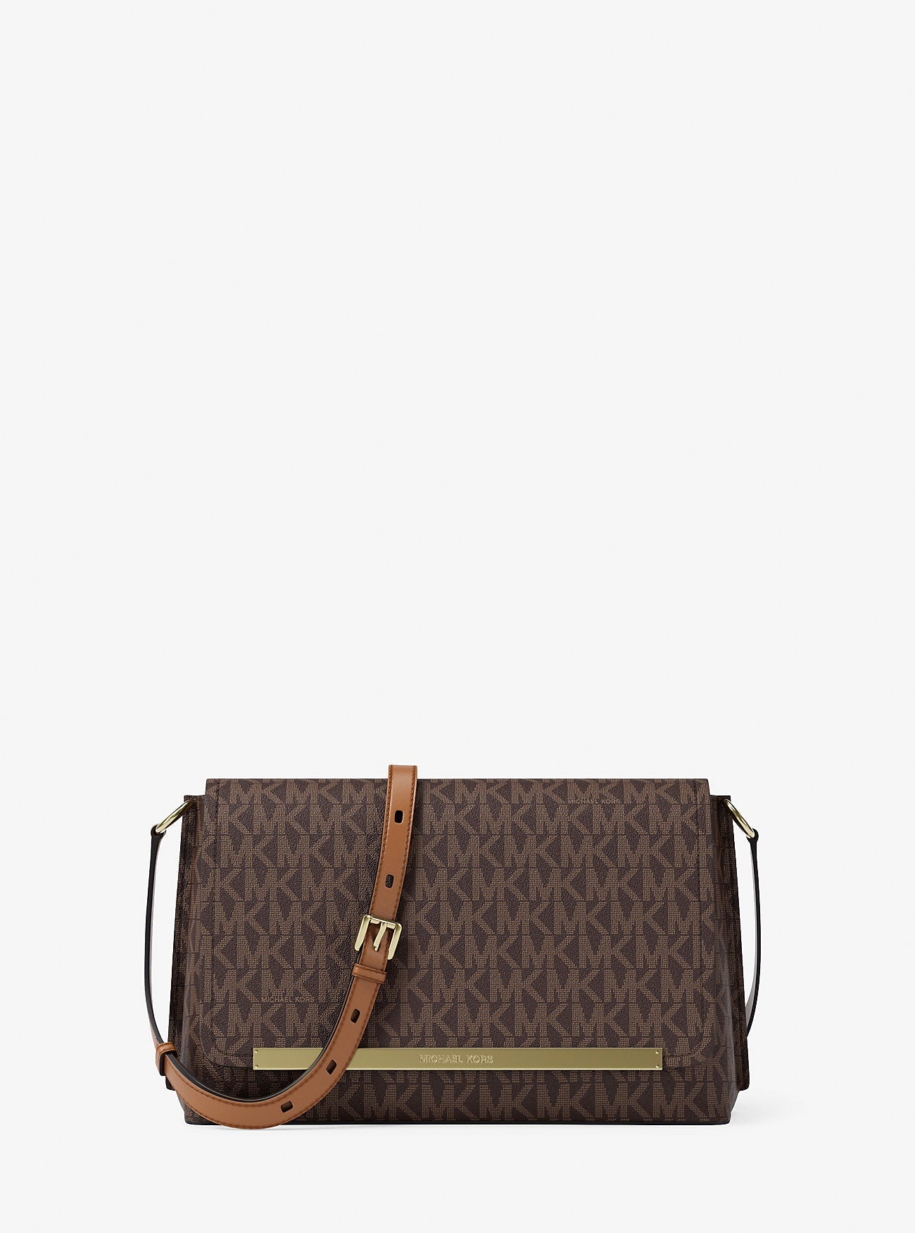 Evelyn Medium Signature Logo Crossbody Bag Brn-Acorn Brn-Acorn