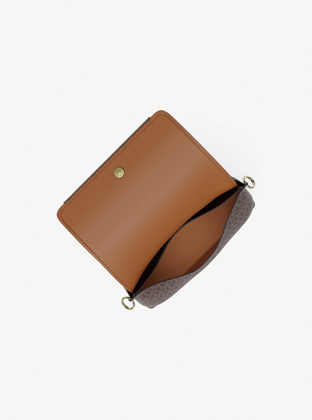 Evelyn Medium Signature Logo Crossbody Bag Brn-Acorn Brn-Acorn