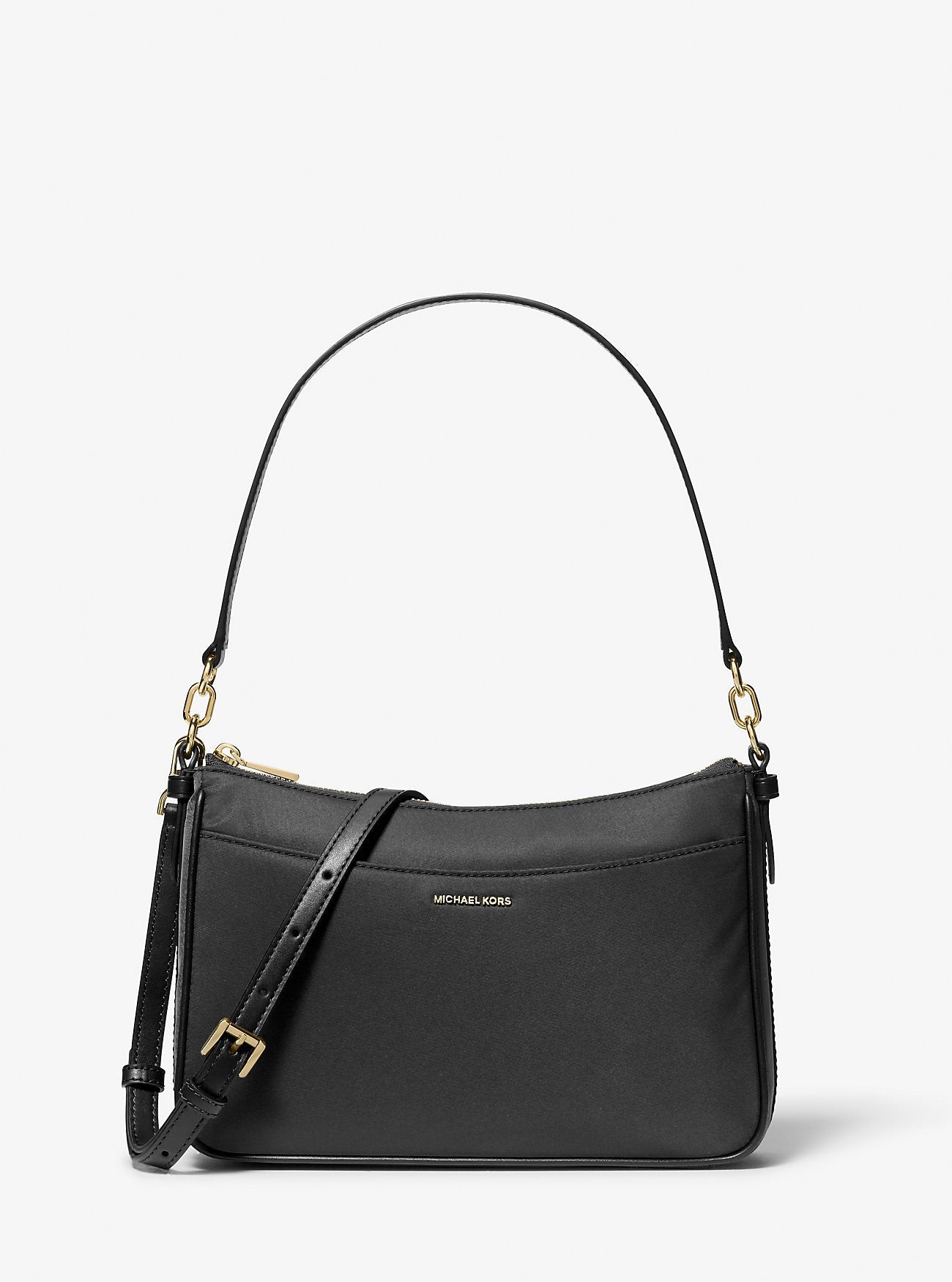Jet Set Medium Nylon Convertible Pochette Black Black