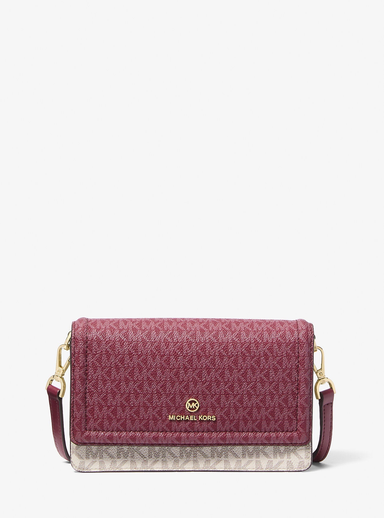 Jet Set Small Two-Tone Logo Smartphone Crossbody Bag Mulberry Mlt Mulberry Mlt