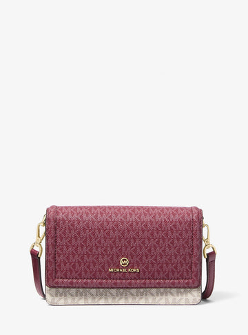 Jet Set Small Two-Tone Logo Smartphone Crossbody Bag Mulberry Mlt Mulberry Mlt