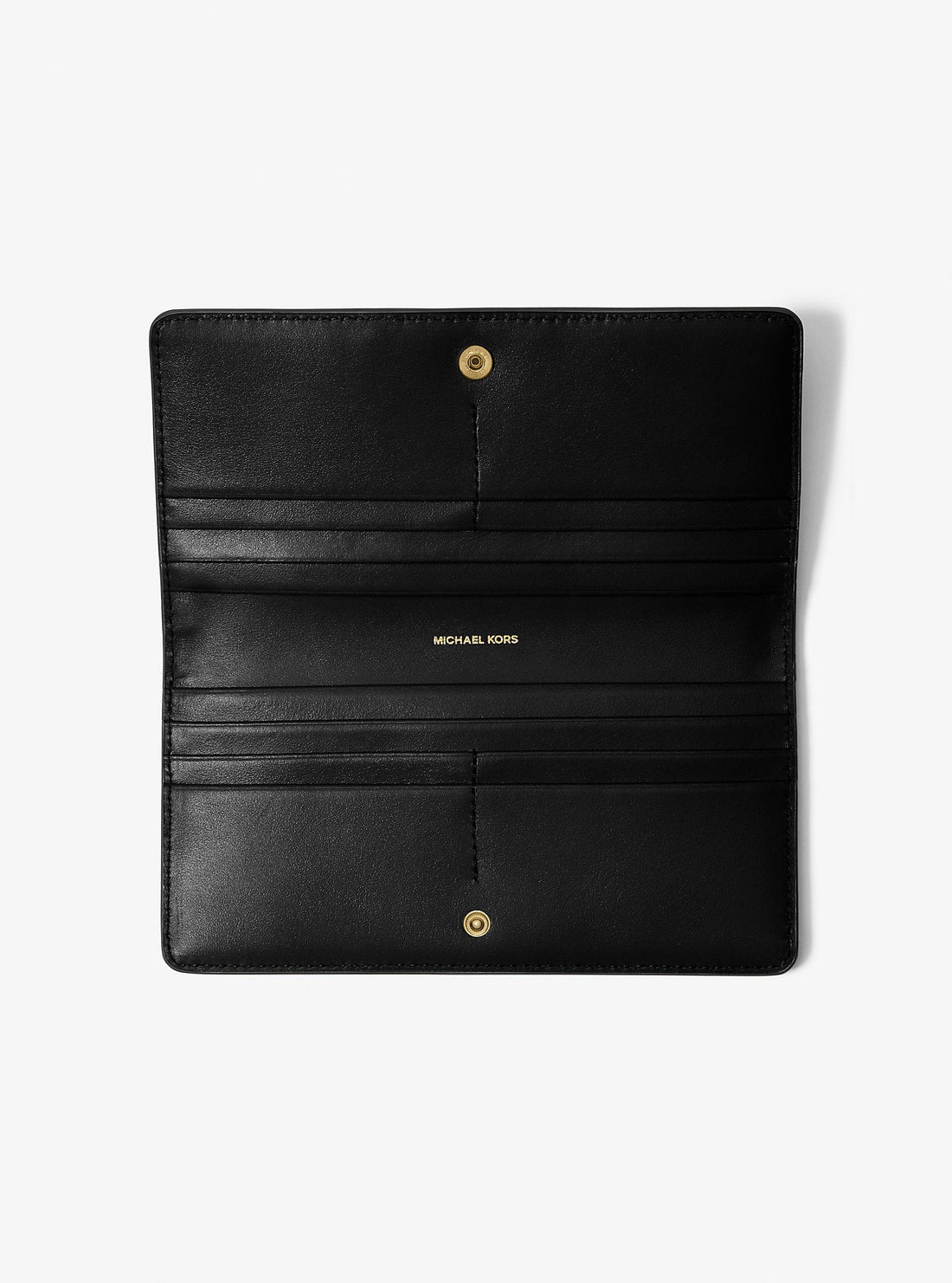 Bryant Large Pebbled Leather Snap-Front Wallet Black Black