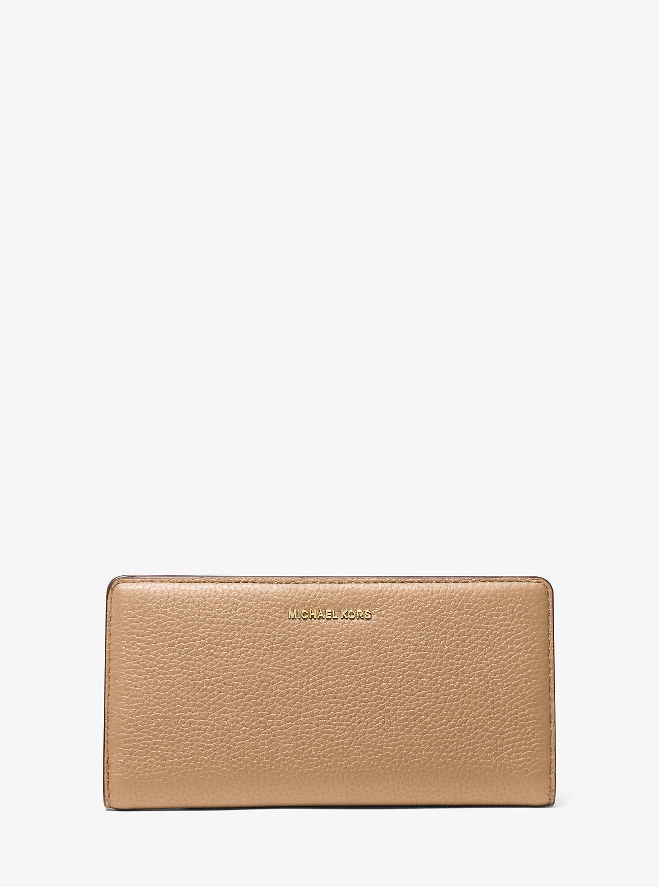Bryant Large Pebbled Leather Snap-Front Wallet Husk Husk