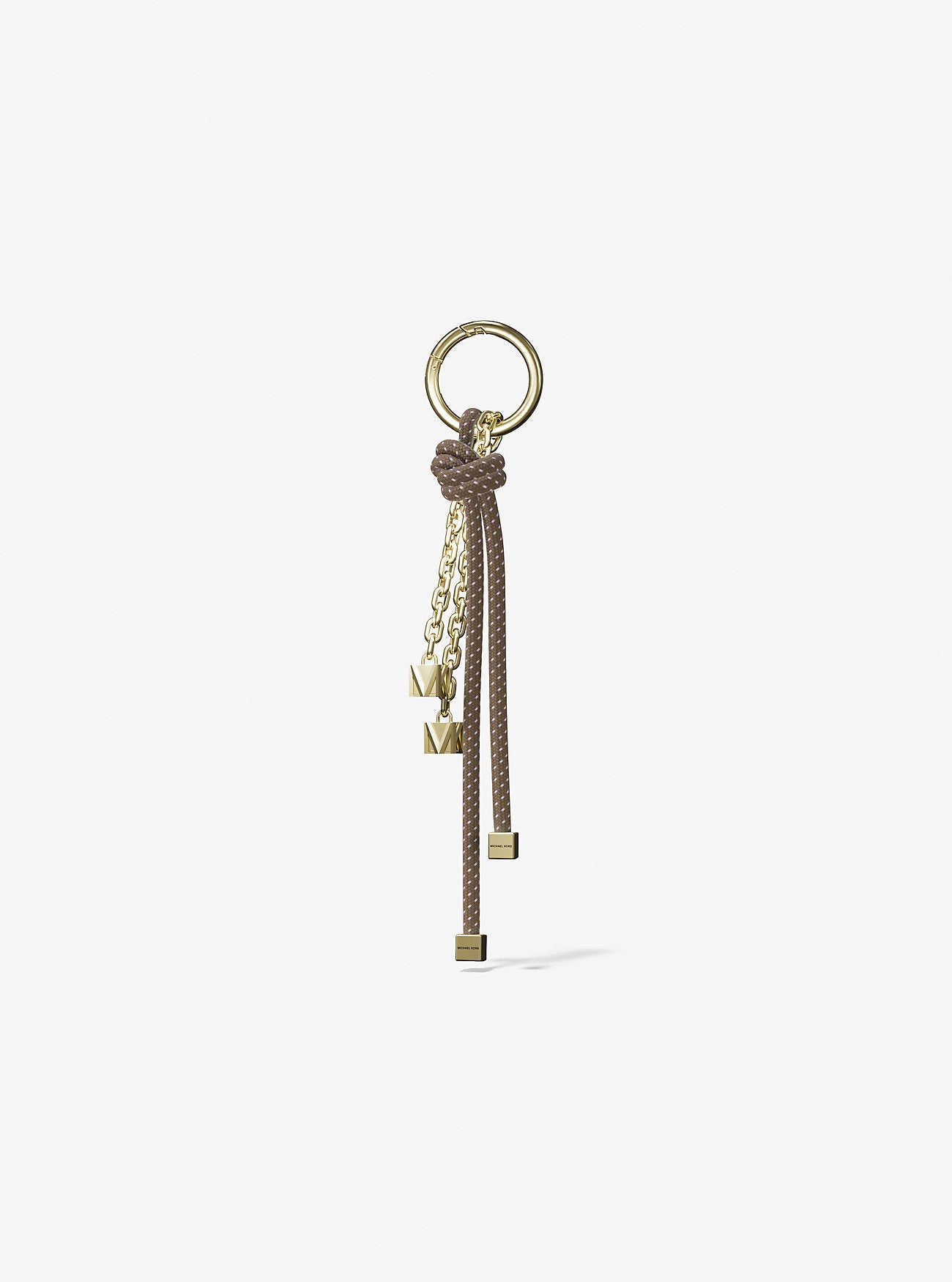 Gold-Tone and Speckled Cord Bag Charm Husk Husk
