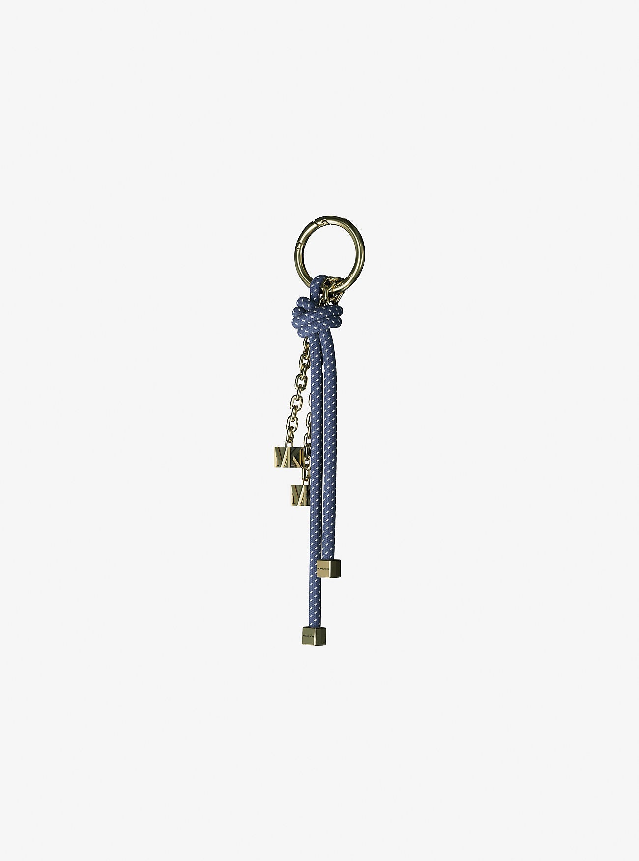Gold-Tone and Speckled Cord Bag Charm French Blue French Blue