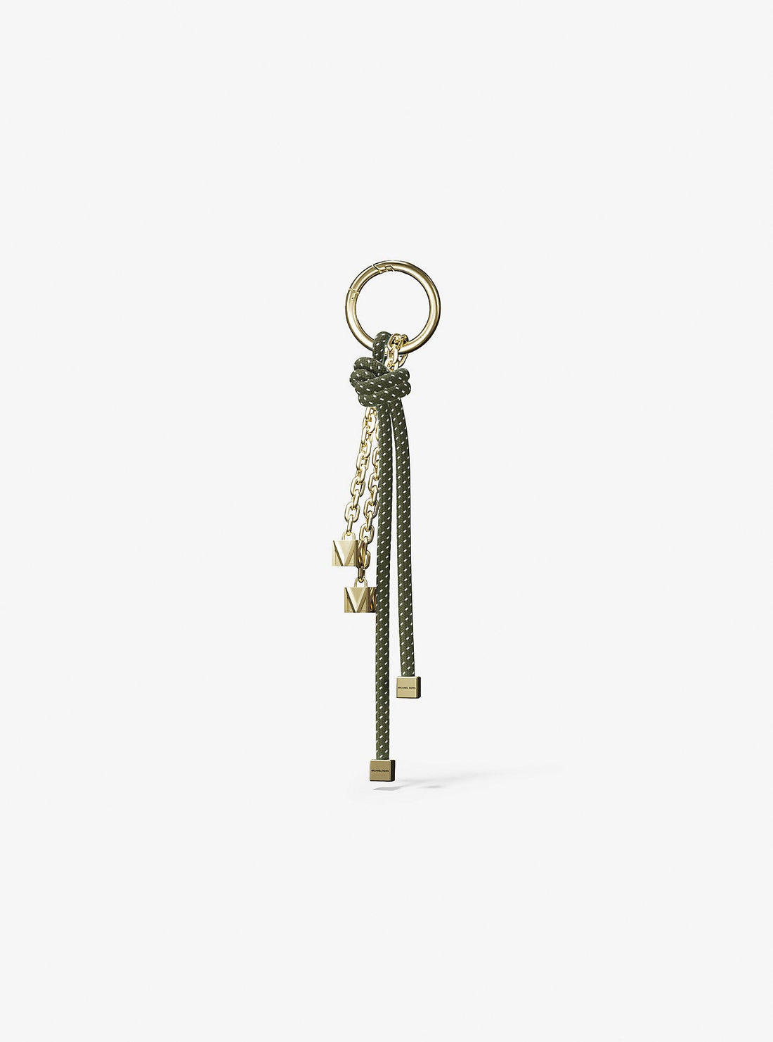 Gold-Tone and Speckled Cord Bag Charm Ivy Ivy