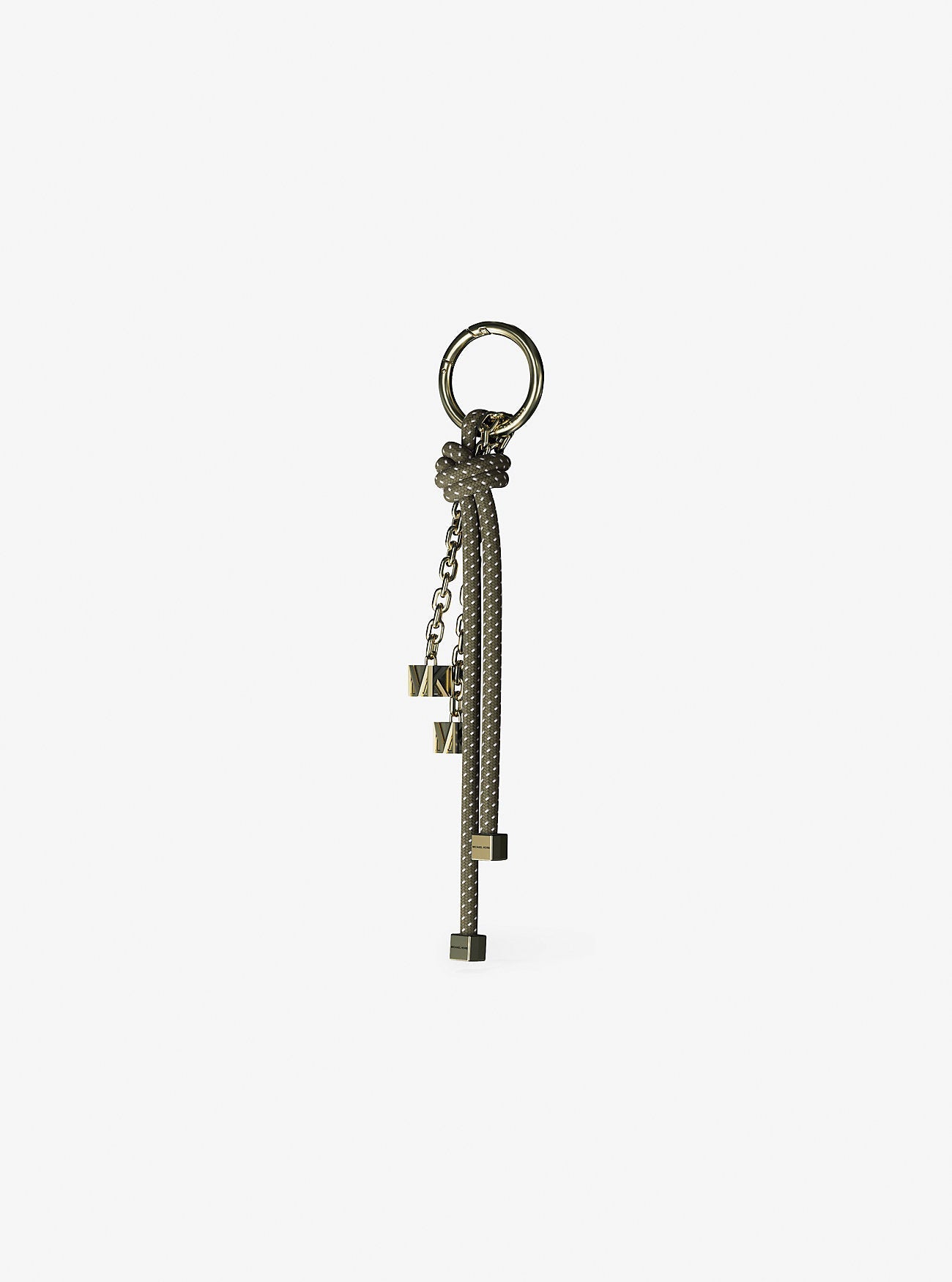 Gold-Tone and Speckled Cord Bag Charm Ivy Ivy
