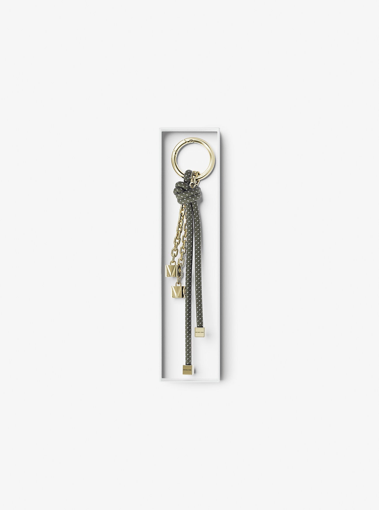 Gold-Tone and Speckled Cord Bag Charm Ivy Ivy