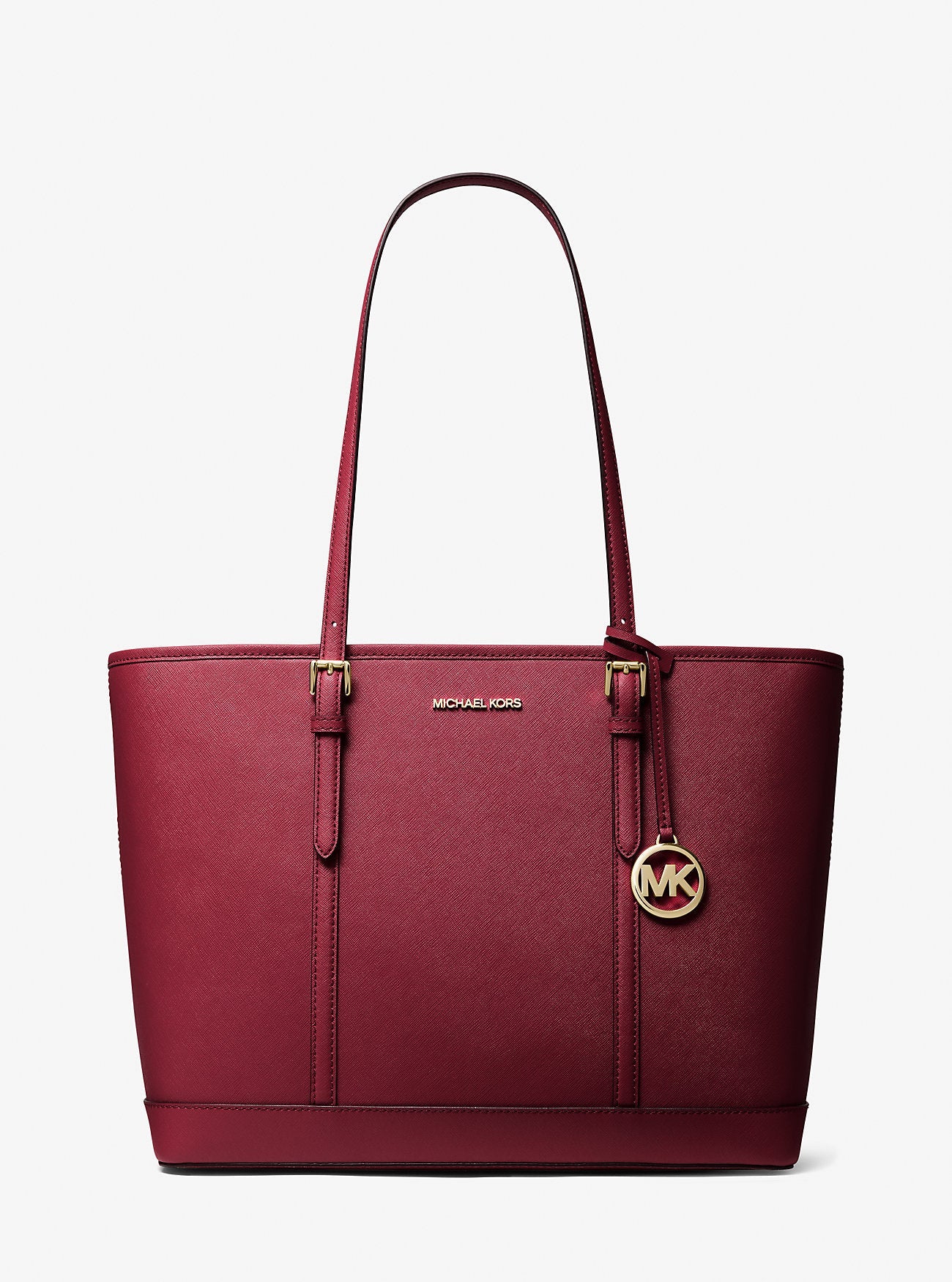 Jet Set Travel Large Saffiano Leather Tote Bag Cherry Cherry