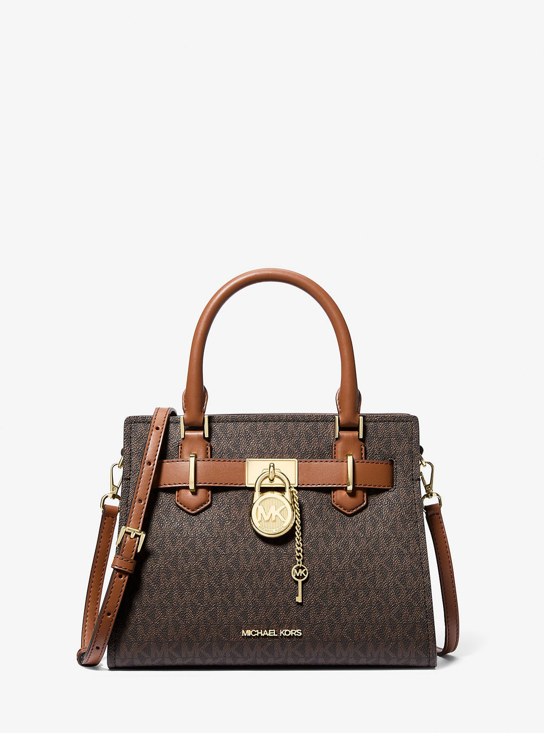 Hamilton Small Logo Satchel Brown Brown