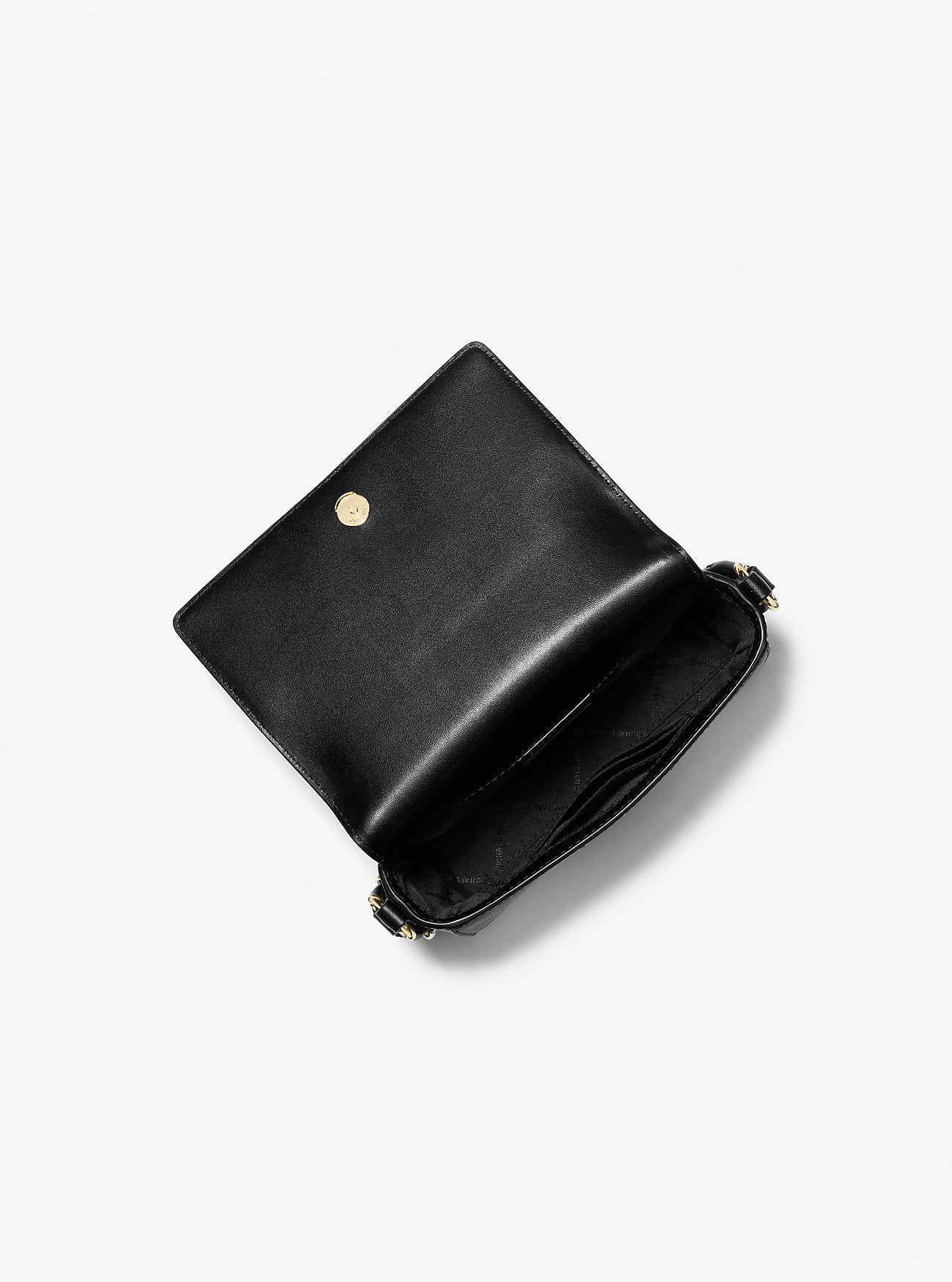 Vincent Small Saffiano Leather Crossbody Bag with Signature Logo Card Case Black Black
