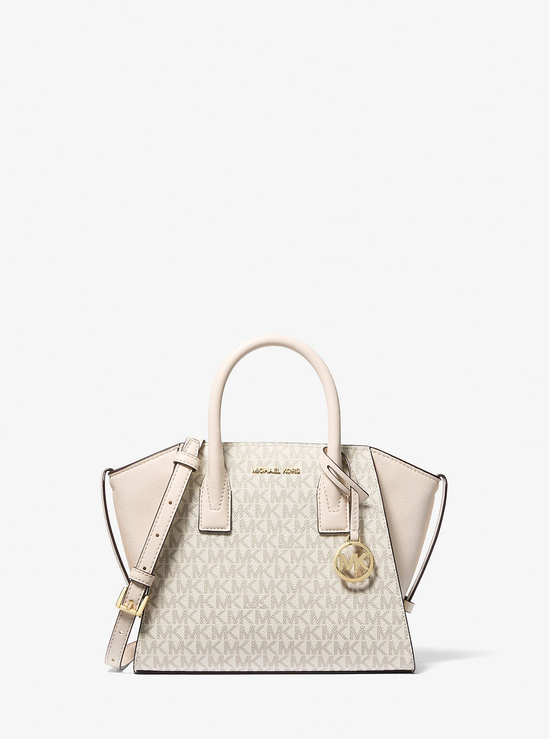 Avril Small Logo and Leather Satchel Lt Crm Multi Lt Crm Multi