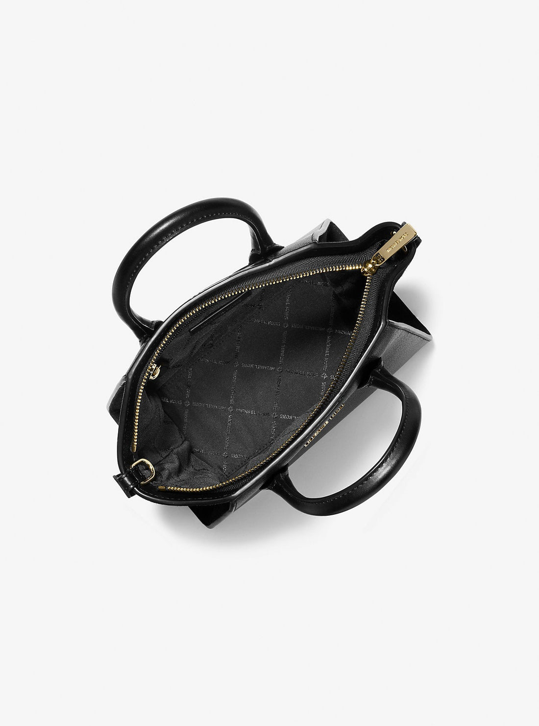 Avril Small Pebbled Leather Satchel Black Black