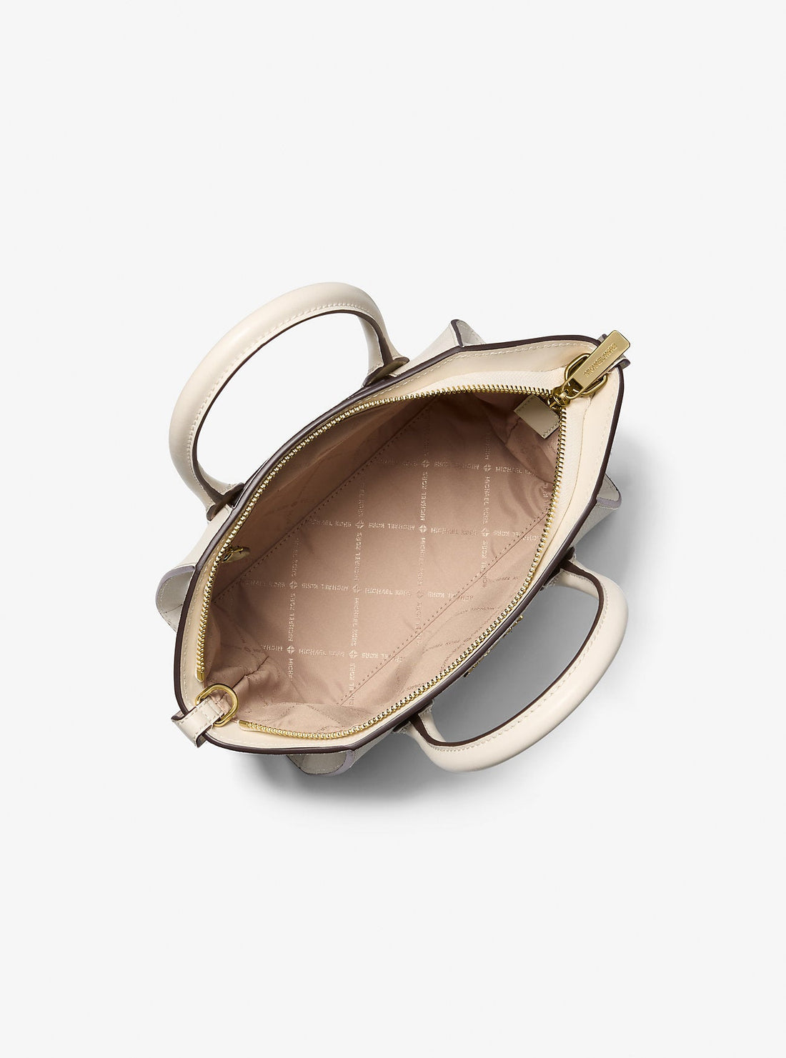 Avril Small Pebbled Leather Satchel Lt Cream Lt Cream