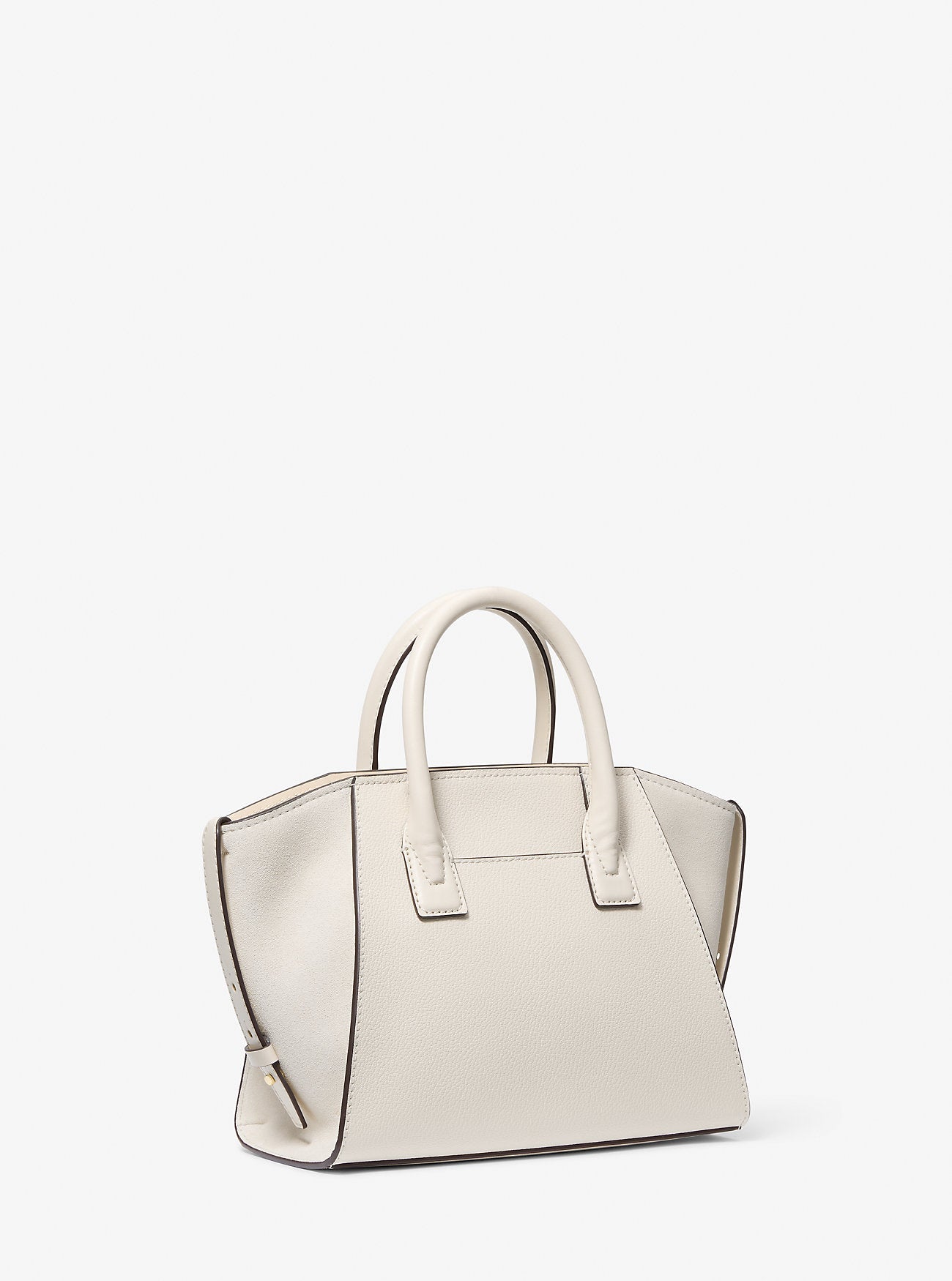 Avril Small Pebbled Leather Satchel Lt Cream Lt Cream