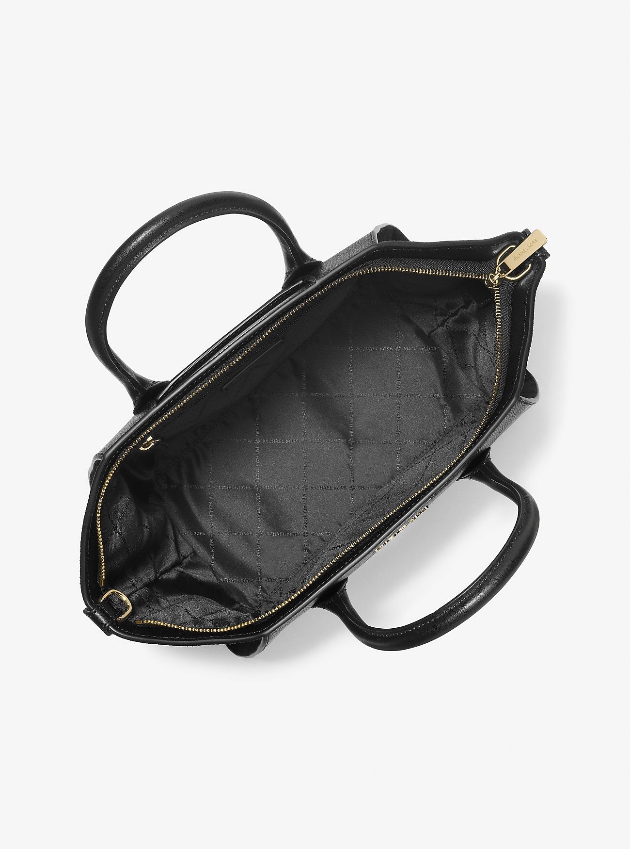 Avril Large Leather and Suede Satchel Black Black