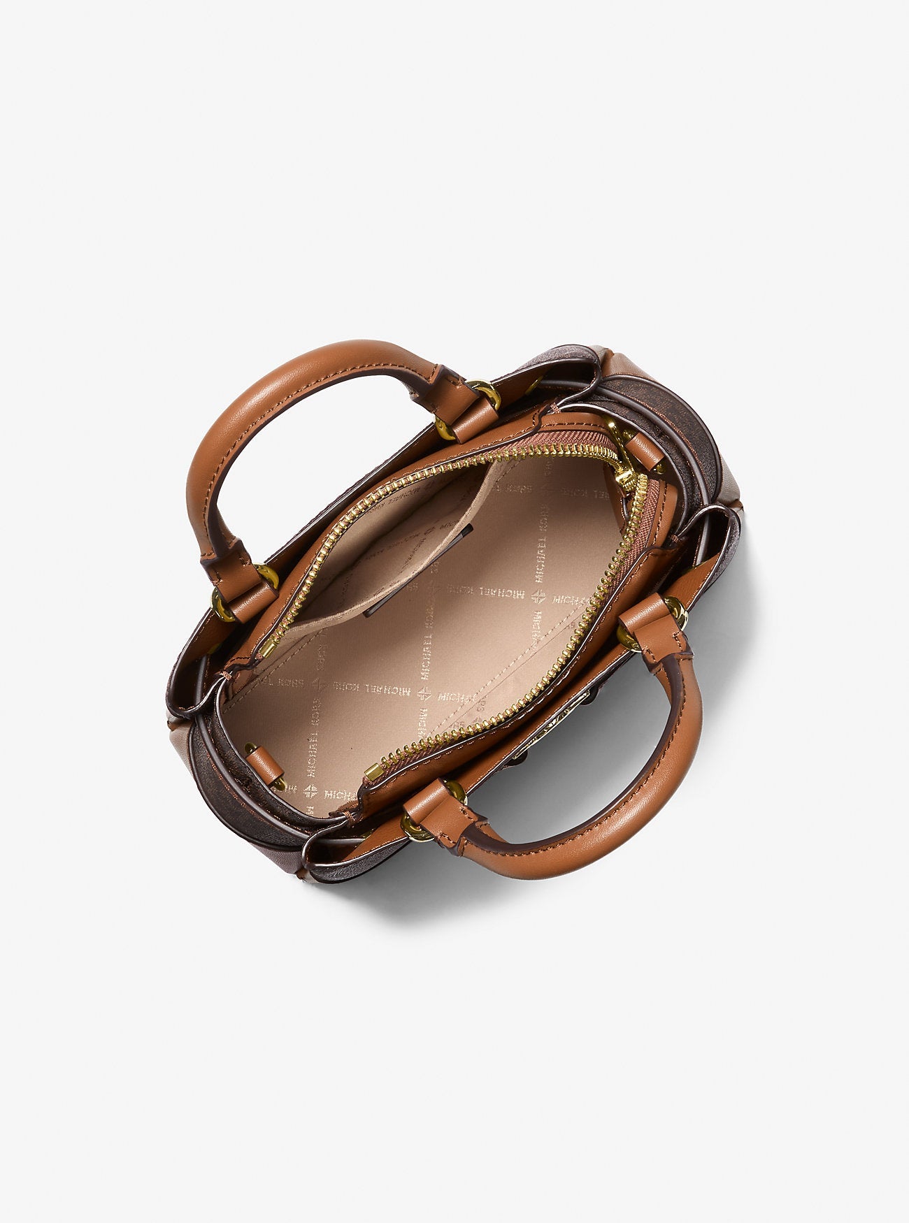 Reed Extra-Small Signature Logo Satchel Brown Brown