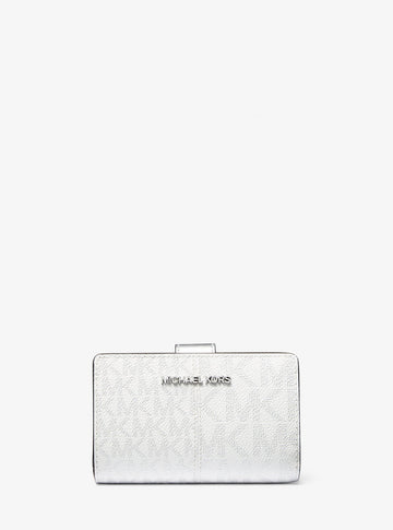 Jet Set Travel Medium Logo Bi-Fold Wallet Silver Silver
