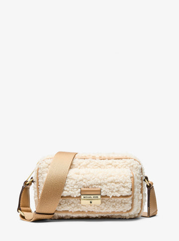 Bradshaw Extra-Small Faux Shearling Crossbody Bag Peanut Peanut