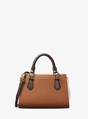 Marilyn Small Color-Block Saffiano Leather Messenger Bag Luggage Multi Luggage Multi