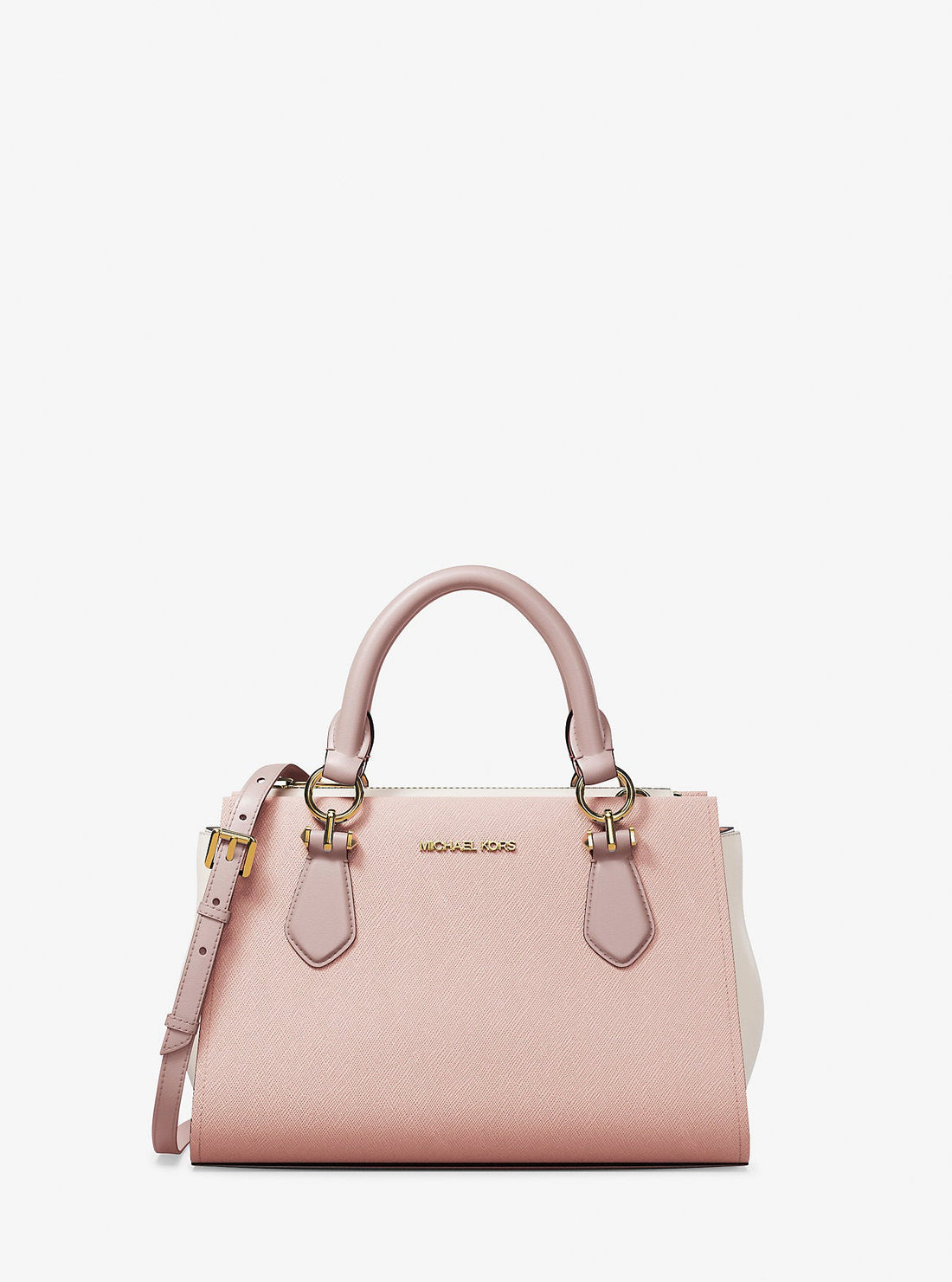 Marilyn Small Color-Block Saffiano Leather Messenger Bag Pwd Blsh Mlt Pwd Blsh Mlt
