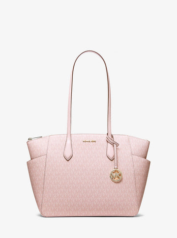 Marilyn Medium Signature Logo Tote Bag Pwd Blsh Mlt Pwd Blsh Mlt
