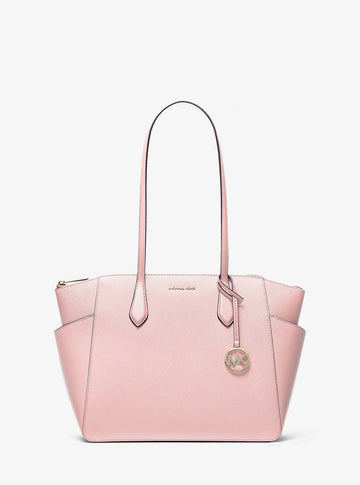 Marilyn Medium Saffiano Leather Tote Bag Powder Blush Powder Blush