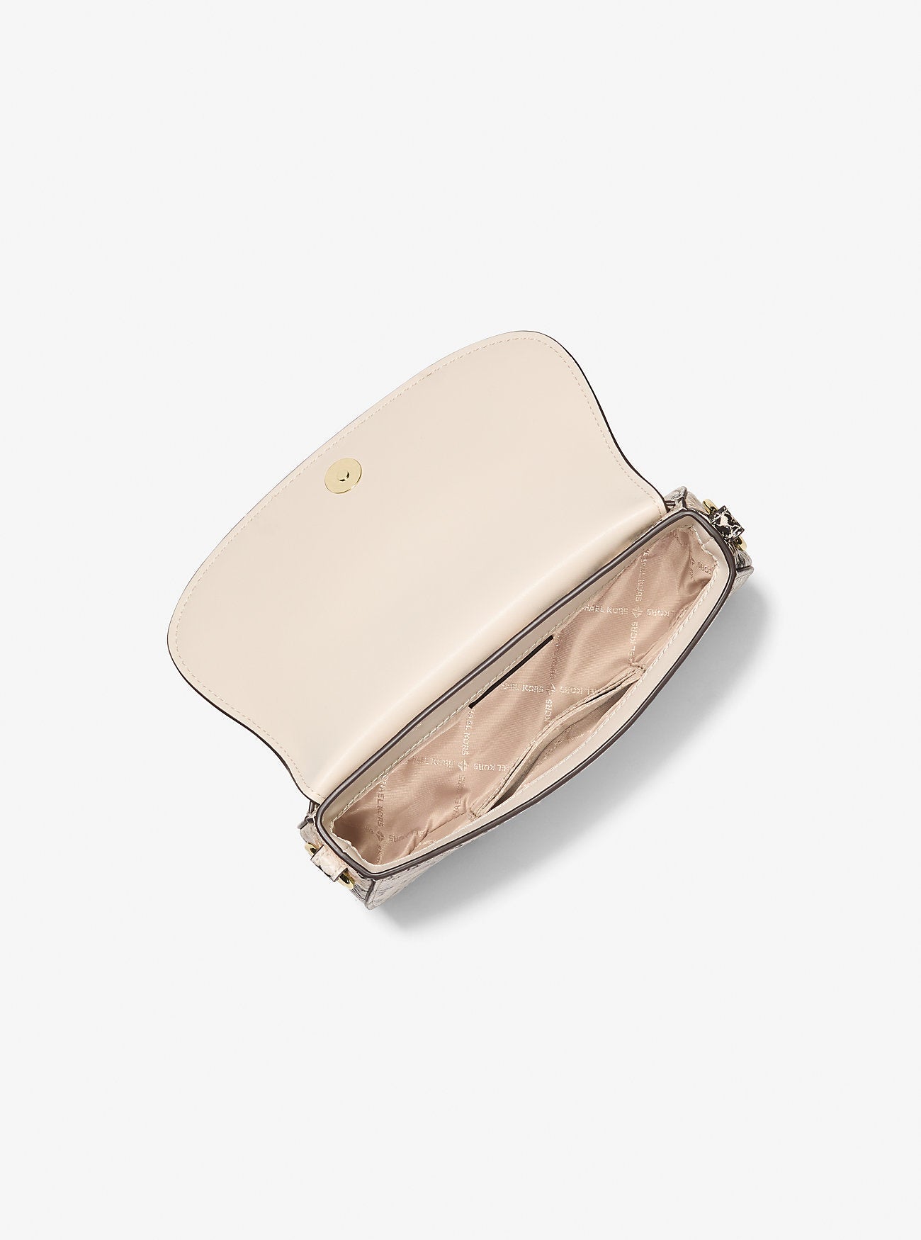 Mila Small Snake Embossed Crossbody Bag Natural Natural