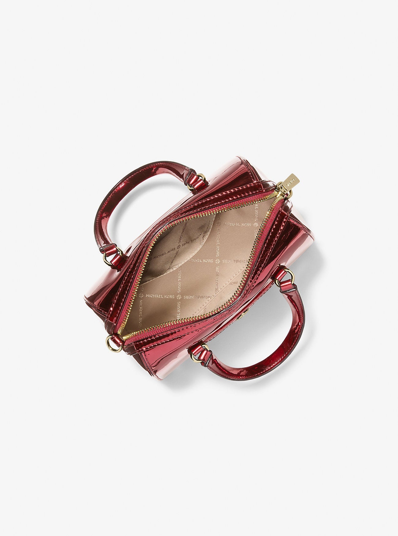 Jet Set Small Metallic Convertible Crossbody Bag Cherry Cherry