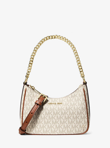 Jet Set Signature Logo Convertible Crossbody Bag Vanilla Vanilla