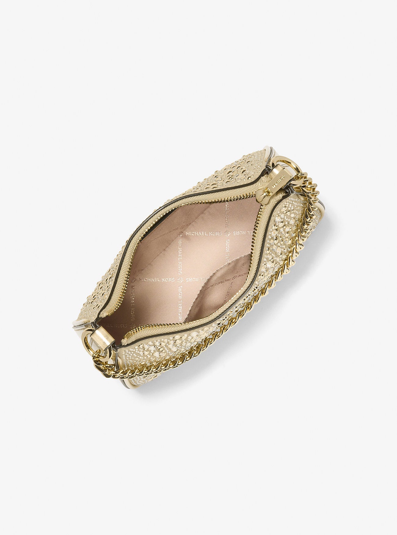 Jet Set Small Embellished Convertible Crossbody Bag Pale Gold Pale Gold