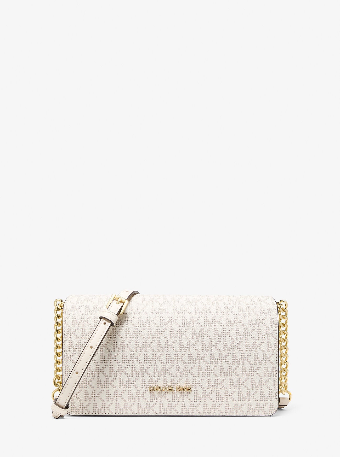 Jet Set Medium Signature Logo Crossbody Bag Lt Crm Multi Lt Crm Multi