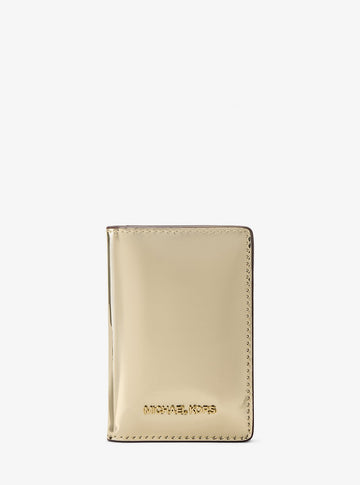 Jet Set Small Metallic Bi-Fold Wallet Pale Gold Pale Gold