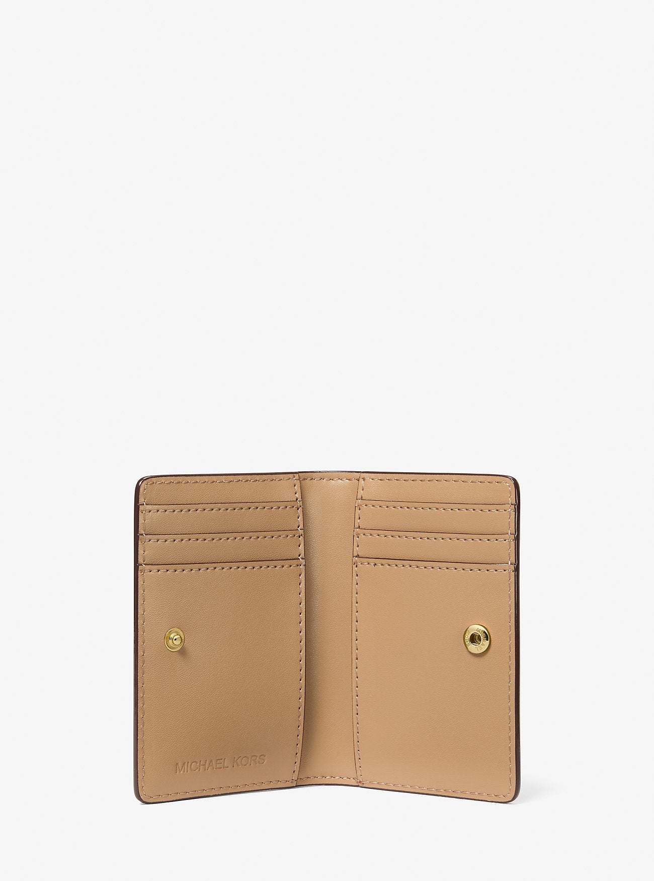 Jet Set Small Metallic Bi-Fold Wallet Pale Gold Pale Gold