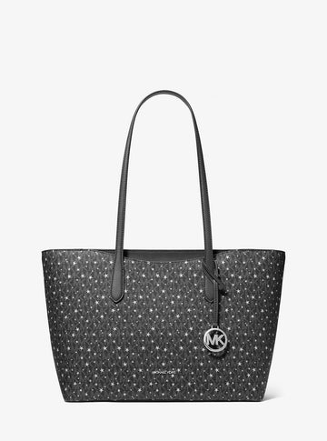 Arden Large Printed Signature Logo Tote Bag Black Black