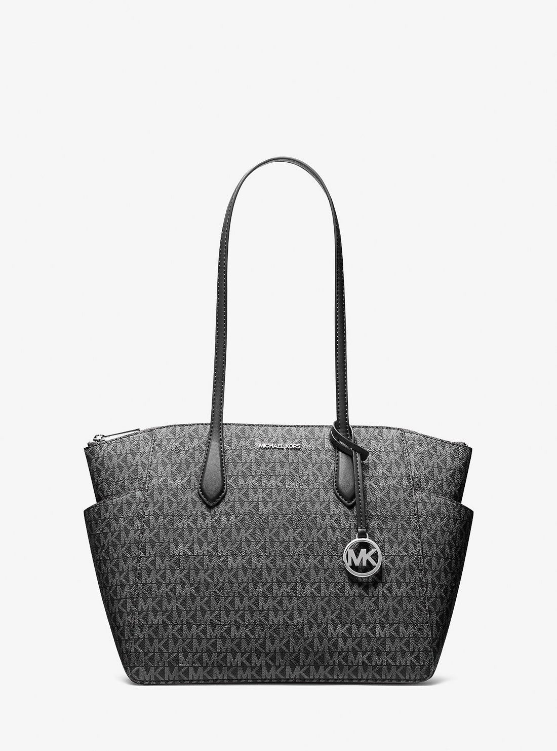 Marilyn Medium Signature Logo Tote Bag Black Black
