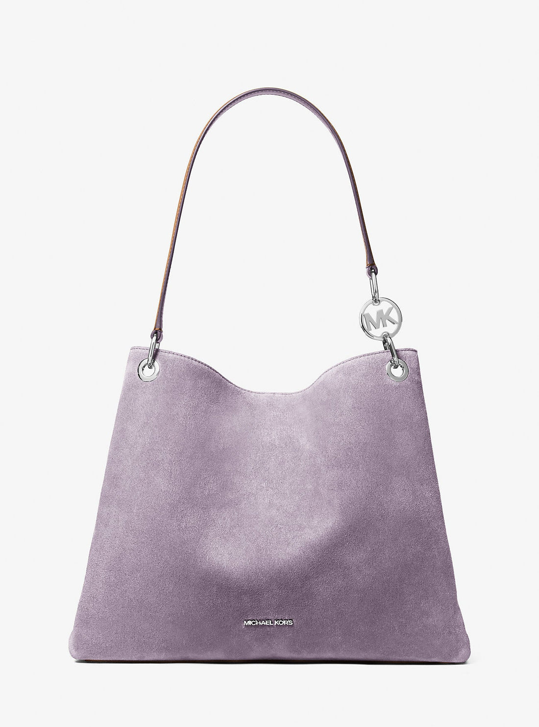 Christina Large Suede Shoulder Bag Lt Quartz Lt Quartz