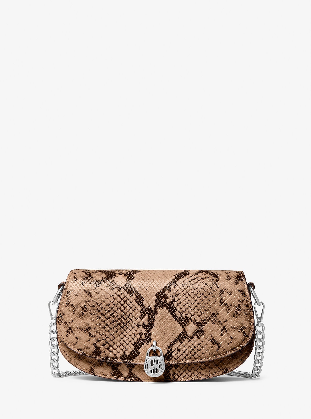 Mila Small Snake Embossed Convertible Crossbody Bag Driftwood Driftwood