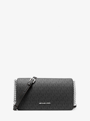 Jet Set Medium Signature Logo Crossbody Bag Black Black