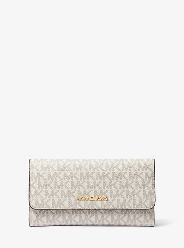 Jet Set Large Logo Trifold Wallet Vanilla Vanilla