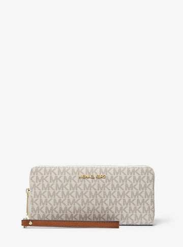 Jet Set Travel Large Logo Continental Wristlet Vanilla Vanilla