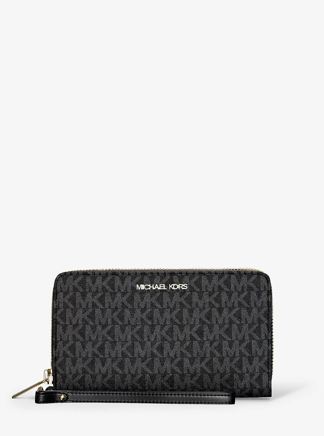 Jet Set Large Signature Logo Smartphone Wallet Black Black