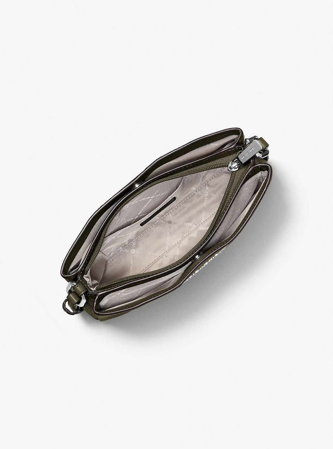 Trisha Medium Pebbled Leather Crossbody Bag Olive Olive