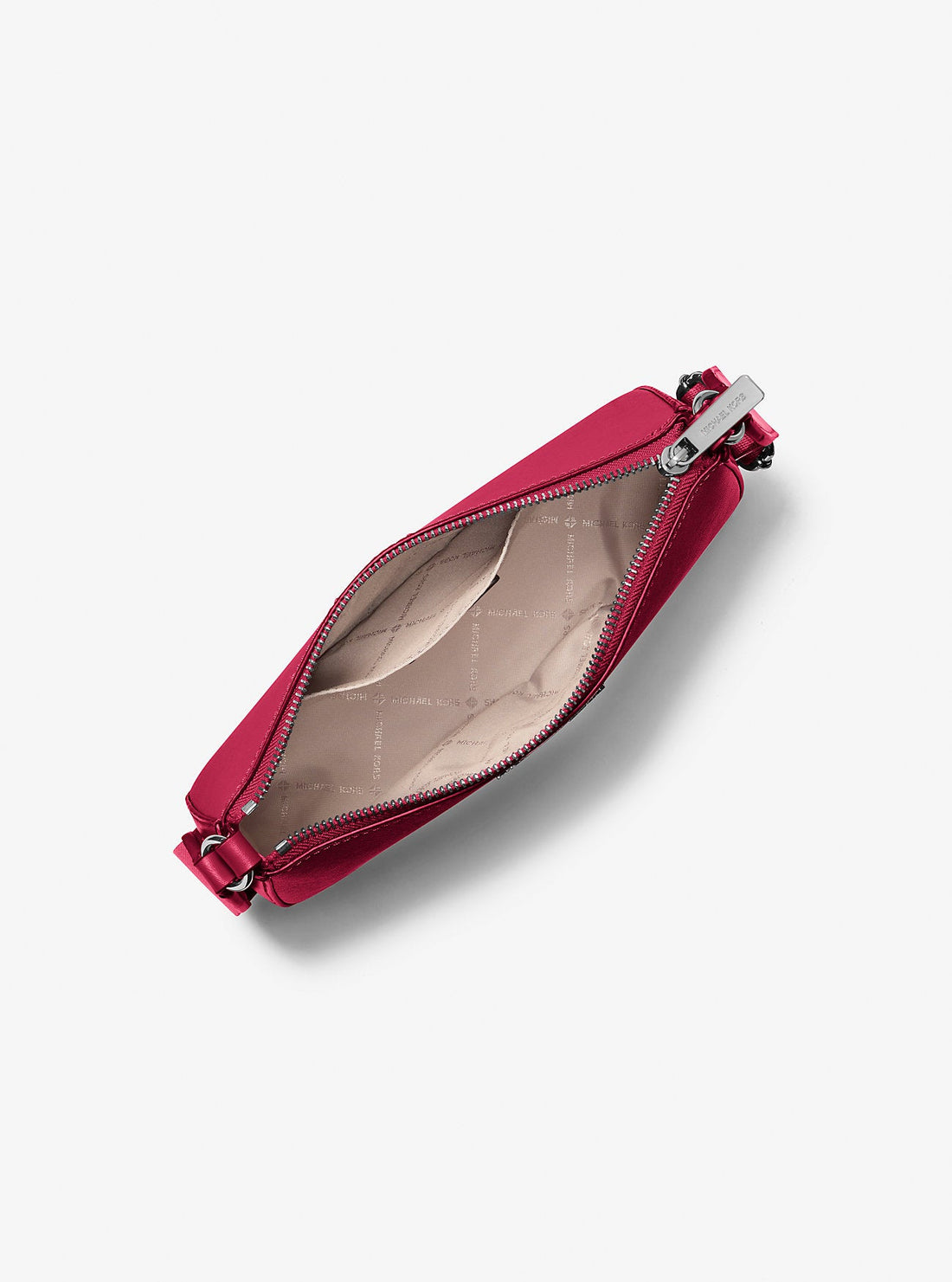 Jet Set Small Saffiano Leather Crossbody Bag with Case for Apple Airpods Pro® Dk Raspberry Dk Raspberry