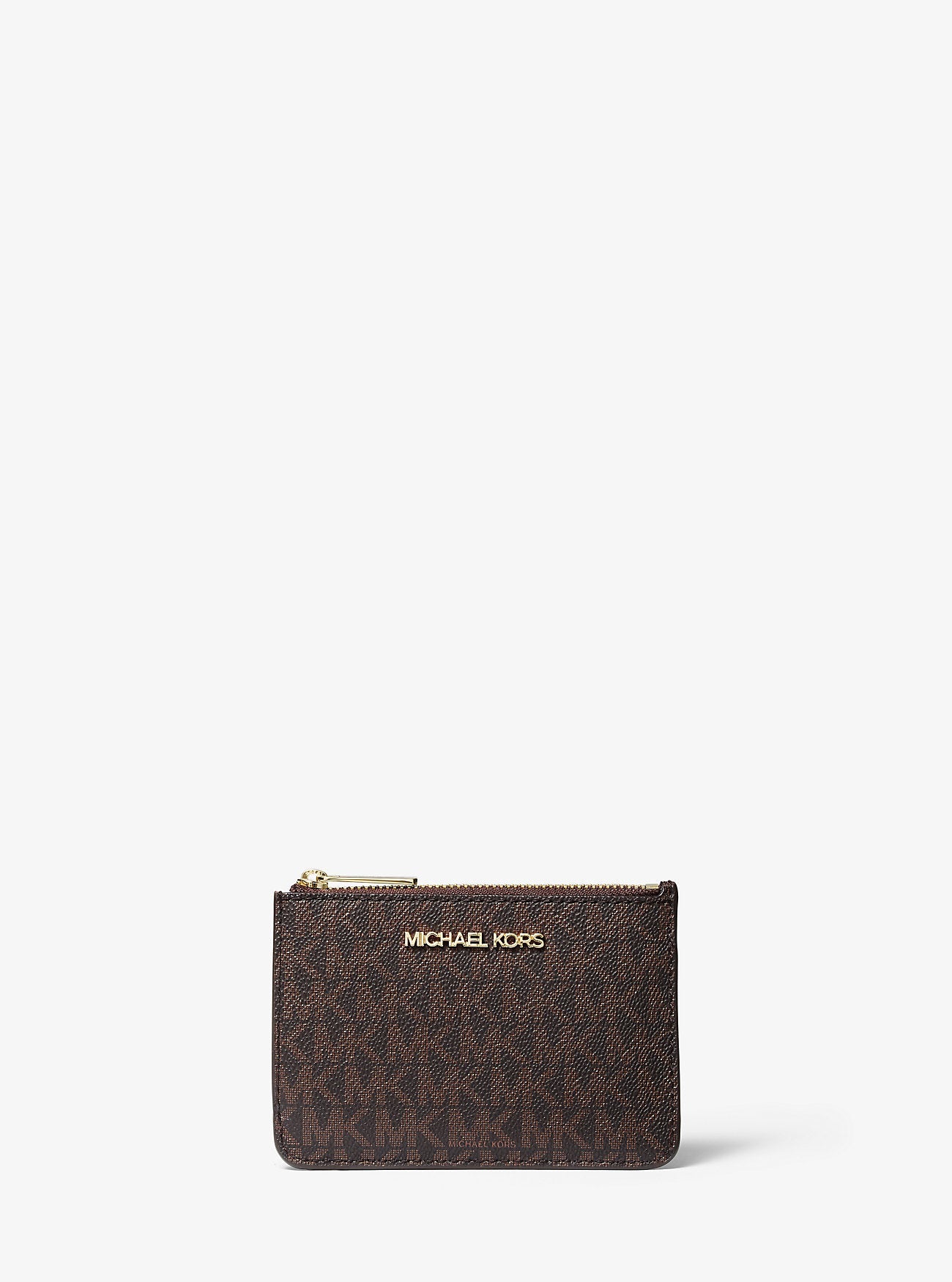 Jet Set Travel Small Signature Logo Coin Purse Brown Brown