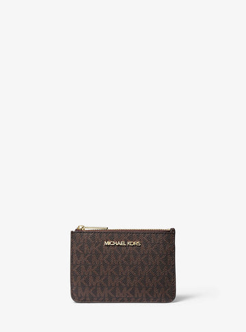 Jet Set Travel Small Signature Logo Coin Purse Brown Brown