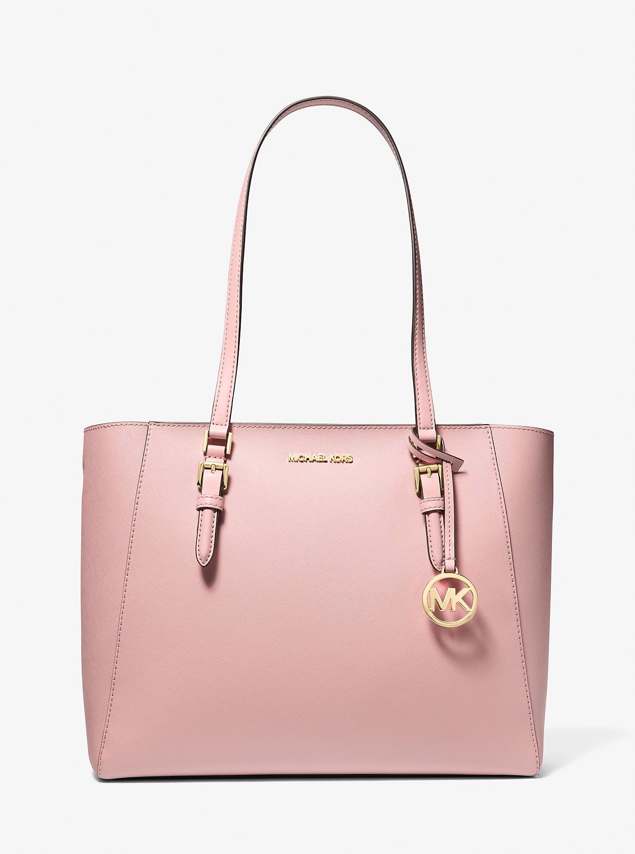 Charlotte Large Saffiano Leather 3-in-1 Tote Bag Powder Blush Powder Blush